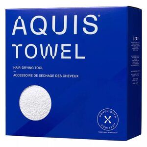 New Aquis Towel Hair-Drying Tool Woven With Aquitex Microfiber White New in Box
